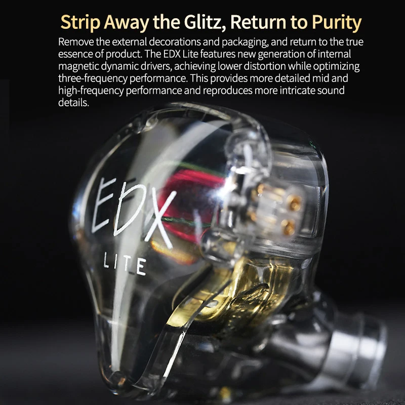 Original KZ EDX Lite HIFI Bass Earphones Stereo Music Earbuds In Ear IEM Monitor Stage Live Headphones Gaming Sports Headset Pro - Image 4