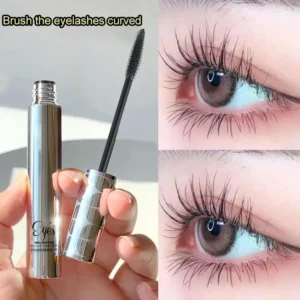 Silk Fiber Matte Mascara Makeup Ultra-Fine Brush Lengthens Eyelashes Waterproof Fast Dry Brown Black Curling Mascara Makeup