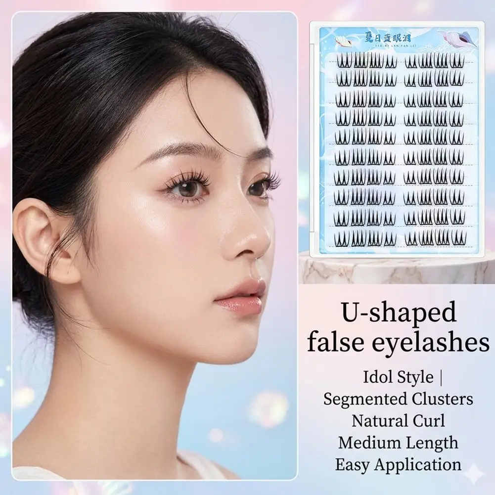 Korean Girl Group Inspired U-Shaped False Eyelashes Thin Film Natural Looking Bare Makeup Effect for Women O9M0 - Image 2