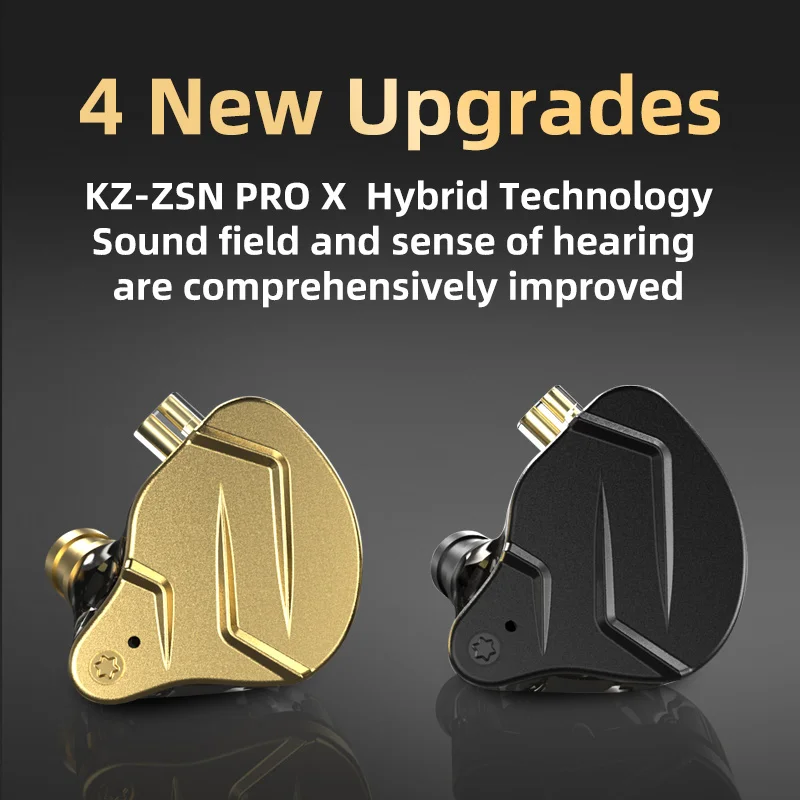 KZ ZSN Pro X 1DD 1BA HIFI Hybrid Driver In Ear Earphone Metal Monitor Earphone Bass Earbuds Sport Headset EDX PRO ZST ZS10 AS16 - Image 3