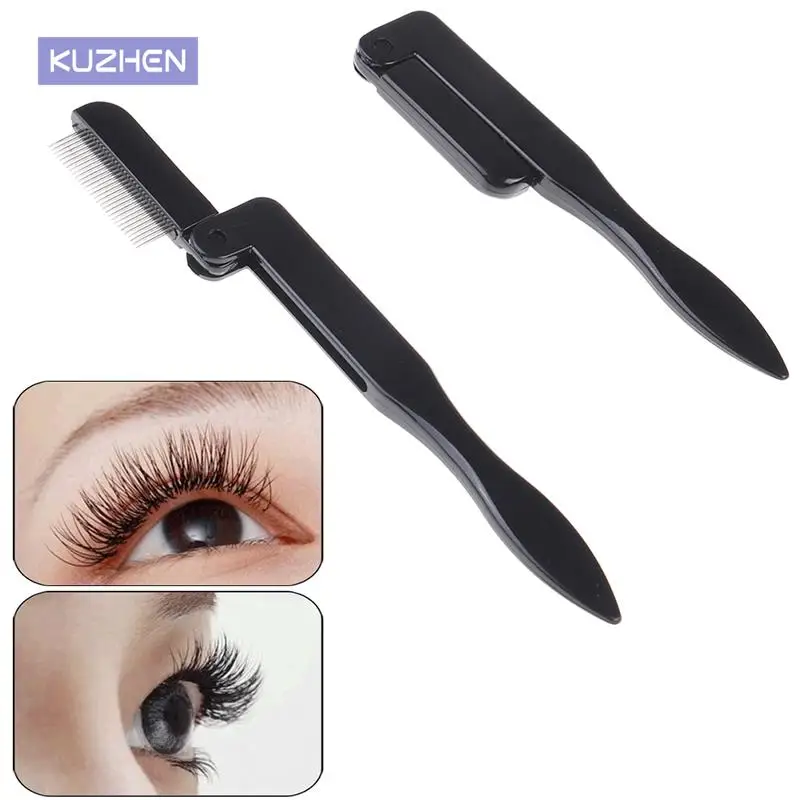 1 Piece New Eyelash Curler Beauty Makeup Lash Separator Foldable Metal Eyelash Brush Comb Mascara Curl Beauty Makeup Tools