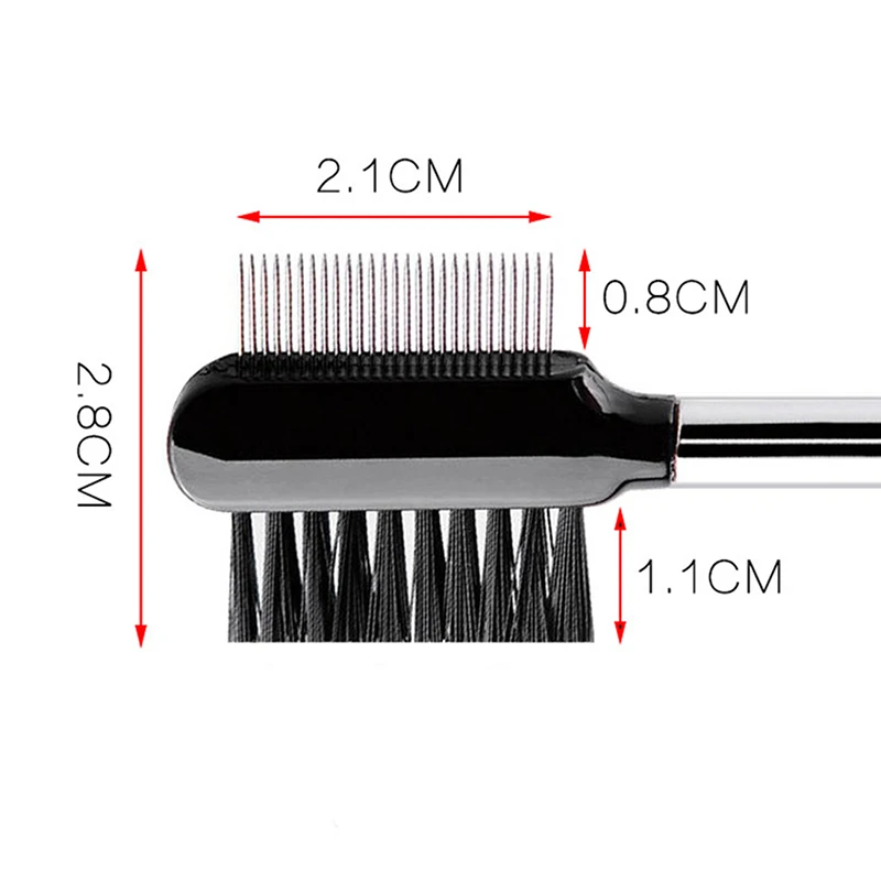 1PC Eyelash Brush Eyebrow Comb Makeup Brushes Professional Dual Makeup Tool maquiagem Black Kabuki Wood Beauty - Image 5