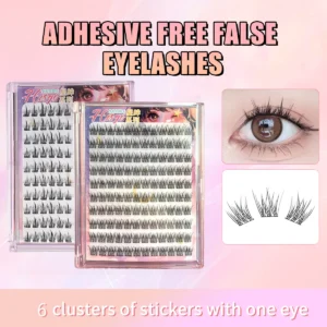 HISYI Star Eyes Glue-Free False Eyelashes – 10-Pack, Natural Lash Extensions, Multiple Styles, Easy to Apply