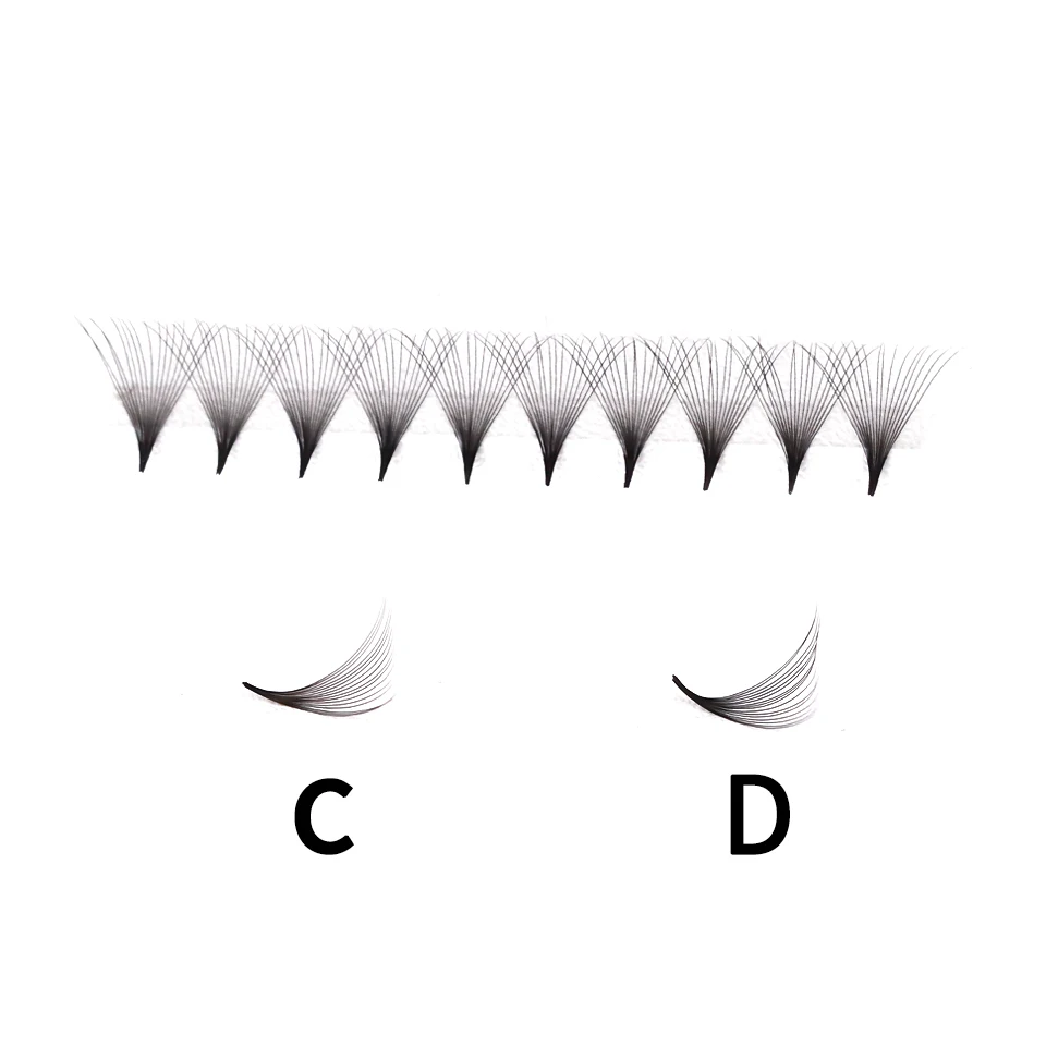 AGUUD Premade Volume Fans 5D 6D 8D 10D 12D Soft Naturl Matte Sharp Narrow Pointy Base Middle Stem Premade Fans Eyelash Extension - Image 3
