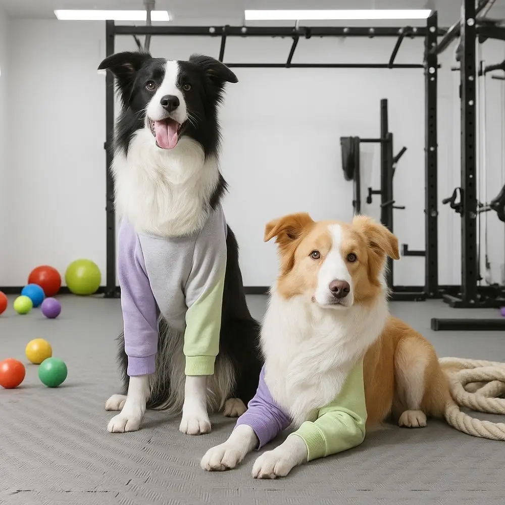 Fashion Warmth Dog Knee Brace Soft Anti-Lick Pet Front Leg Support Adjustable Breathable Dog Knee Pads Knee Recovery - Image 2