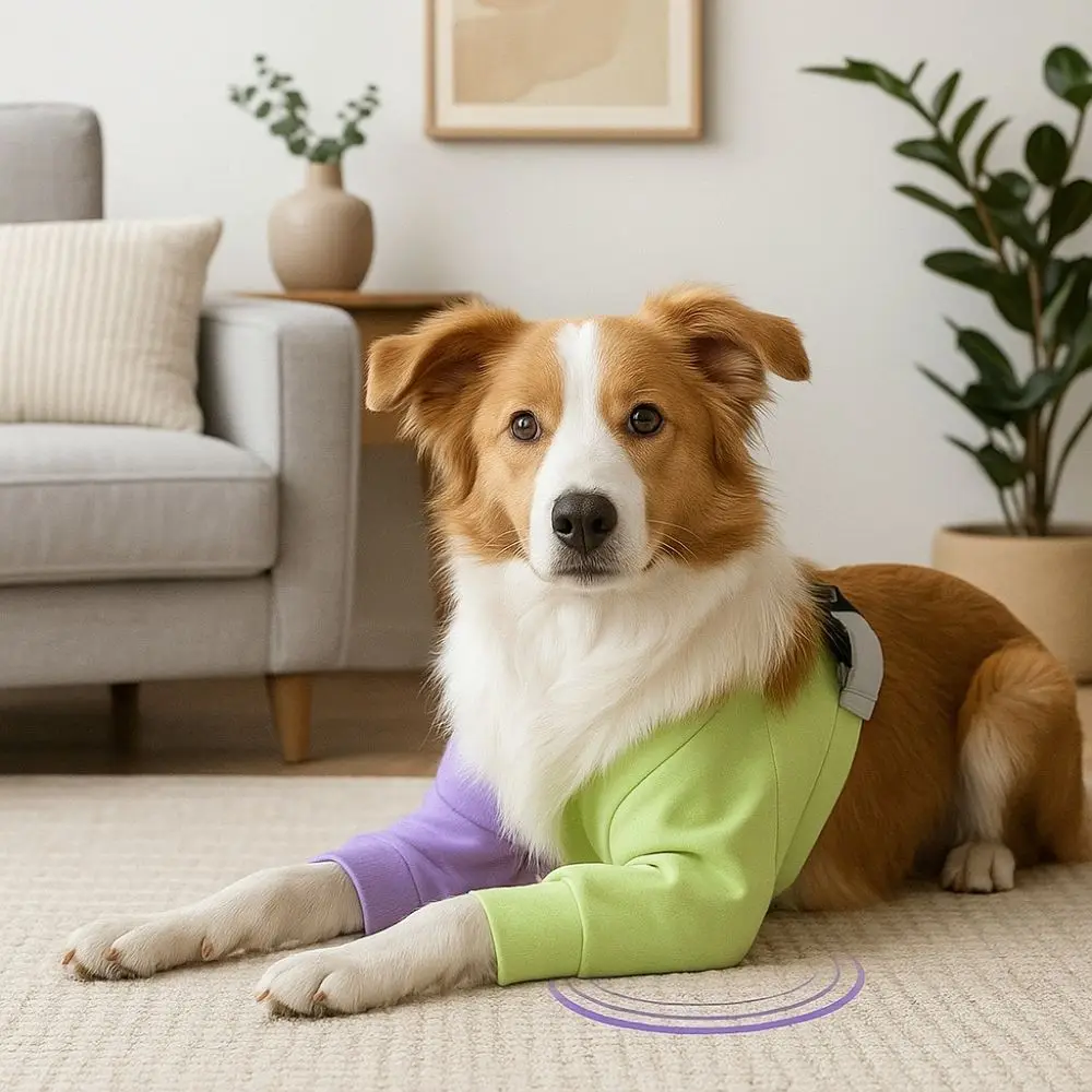 Fashion Warmth Dog Knee Brace Soft Anti-Lick Pet Front Leg Support Adjustable Breathable Dog Knee Pads Knee Recovery - Image 3