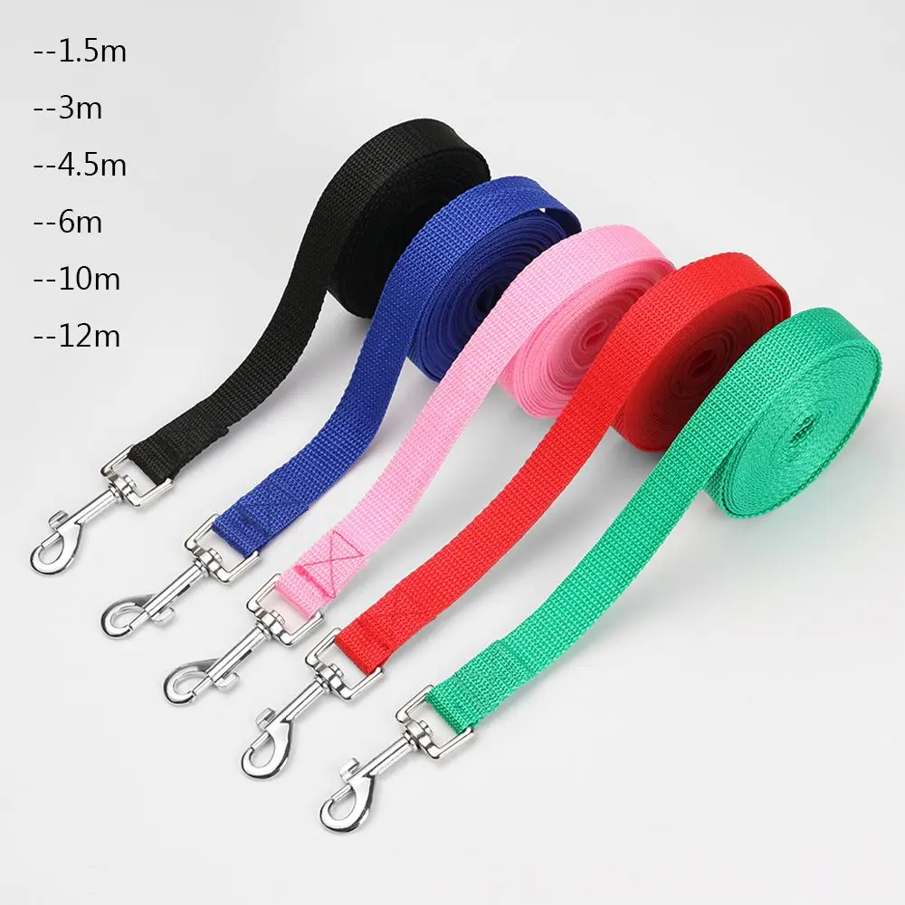 Colorful Nylon Belt Flexible Dogs Cats Traction Rope Walking Training Dog Leash Lead Strap - Image 2