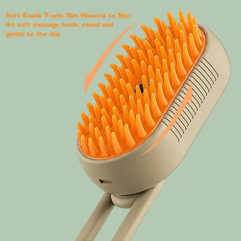 Steam Dog Brush Cats Pet Electric Spray Grooming Cat's Hairs Brush For Dogs Remove Tangles Tools Rings Rings 18 Belt Speaker You - Image 4