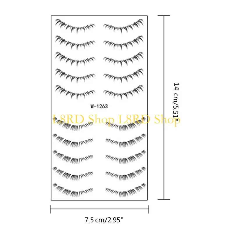 L8RD Lower Eyelash Tattoos Long-Lasting Waterproof Simulation 3D False Eyelashes - Image 6