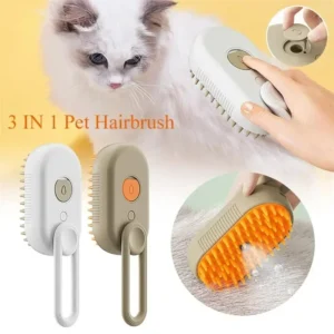 Steam Dog Brush Cats Pet Electric Spray Grooming Cat's Hairs Brush For Dogs Remove Tangles Tools Rings Rings 18 Belt Speaker You