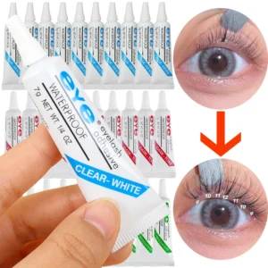 Mild Disposable False Eyelash Glue 7g No-irritating Waterproof Lasting Strong Glues Lash Extensions Quick Dry Adhesive Glue Tool