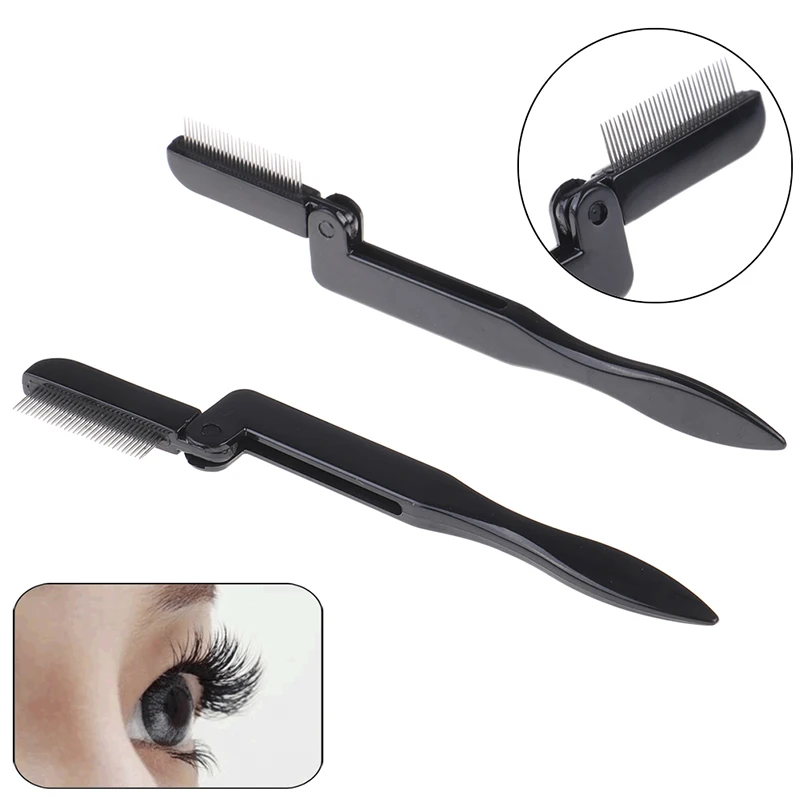 1 Piece New Eyelash Curler Beauty Makeup Lash Separator Foldable Metal Eyelash Brush Comb Mascara Curl Beauty Makeup Tools - Image 2