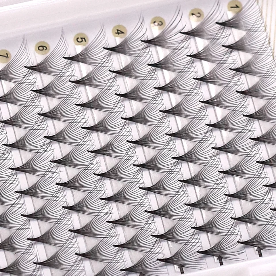 AGUUD Premade Volume Fans 5D 6D 8D 10D 12D Soft Naturl Matte Sharp Narrow Pointy Base Middle Stem Premade Fans Eyelash Extension - Image 2