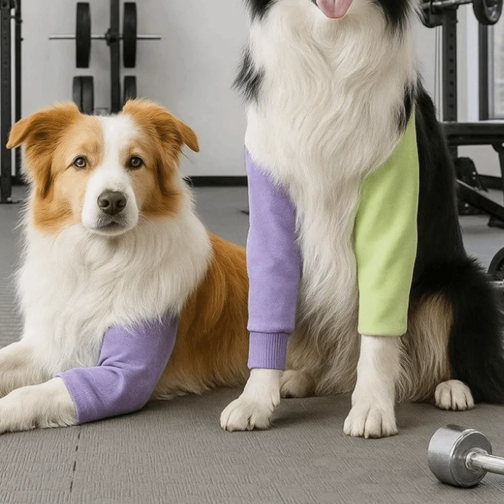Fashion Warmth Dog Knee Brace Soft Anti-Lick Pet Front Leg Support Adjustable Breathable Dog Knee Pads Knee Recovery - Image 4