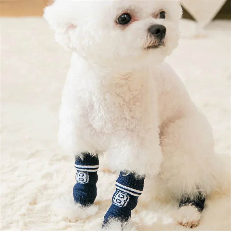 4pcs Pet Socks for Cats Anti-Dirt Paw Covers Scratching Protection for Teddy Bichon Joint Knee Protector Leg Guard Elbow Guard - Image 4