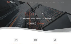 TechTheme Business Services IT Solutions Website Template for IT companies, software businesses, digital agencies, technology startups, and consulting firms