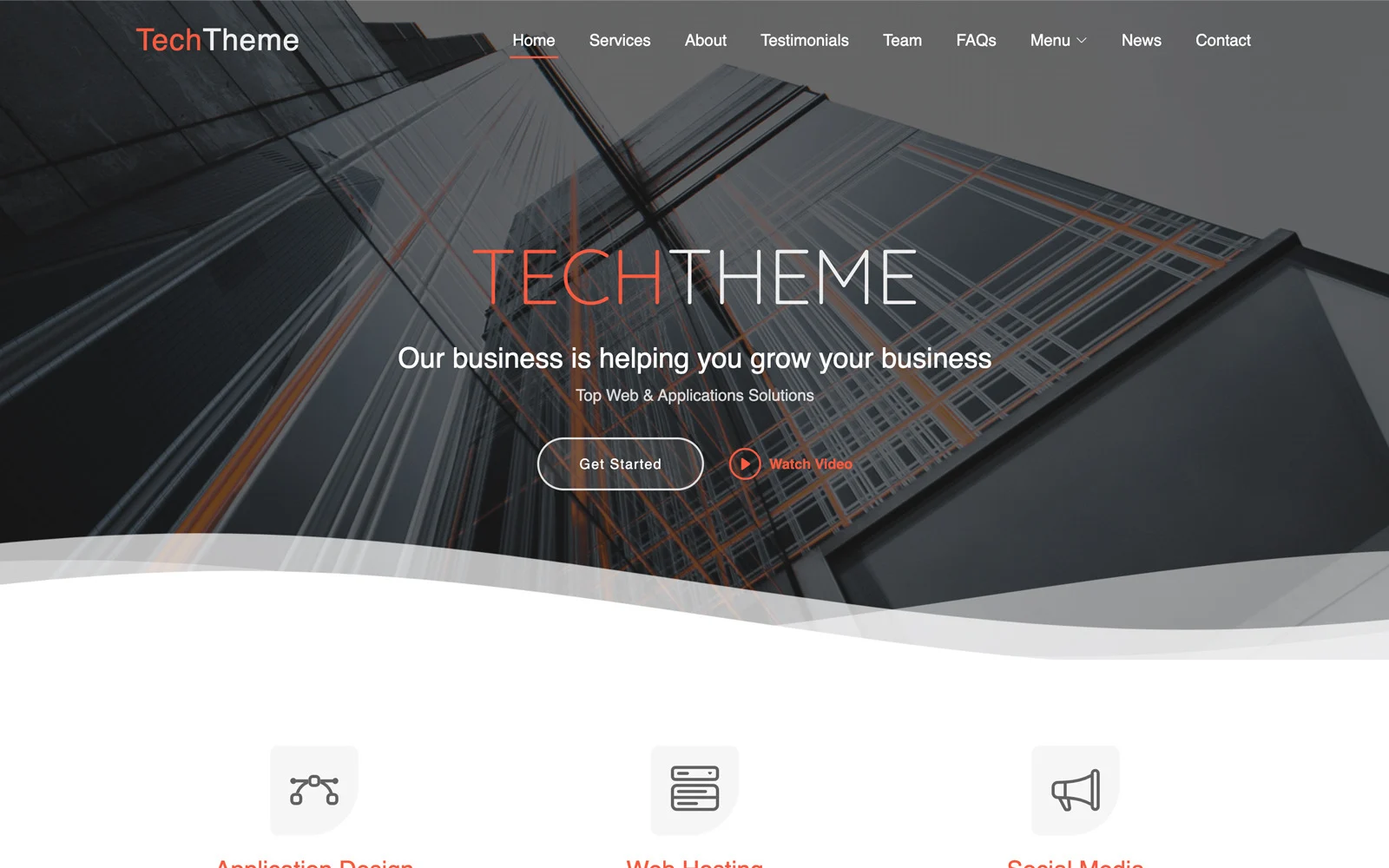 TechTheme Business Services IT Solutions Website Template for IT companies, software businesses, digital agencies, technology startups, and consulting firms