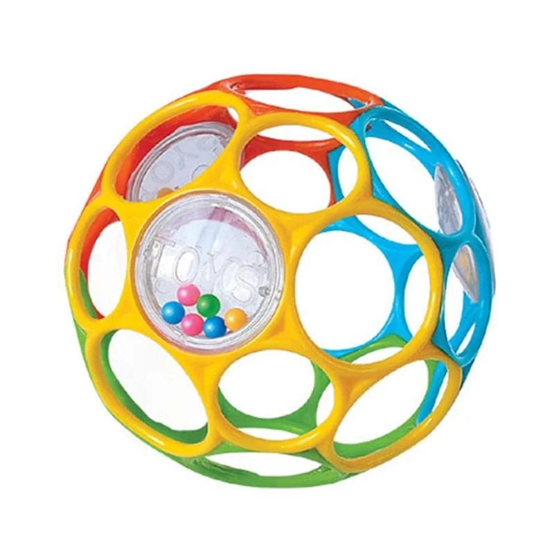 Soft Baby Grasping Ball Rattles with Bell Ball Early Education Educational Sensory Toy Random Color) - Image 2