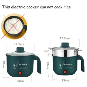 Mini Electric Non-Stick Cooker for 1-2 People Single/Dual Hot Pot Steamer Multifunctional Kitchen Home Appliance