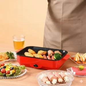 Mitcmolard 2026 Multi-function Electric Grill Pan Barbecue Home Use Barbecue Frying Meat Integrated Pot Electric Oven