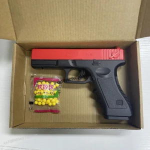 Soft Bullet Airsoft Pistol Manual G17 Toy Gun Lower Magazine with Laser Outdoor Sports CS Game Weapon for Children's Adults Gift