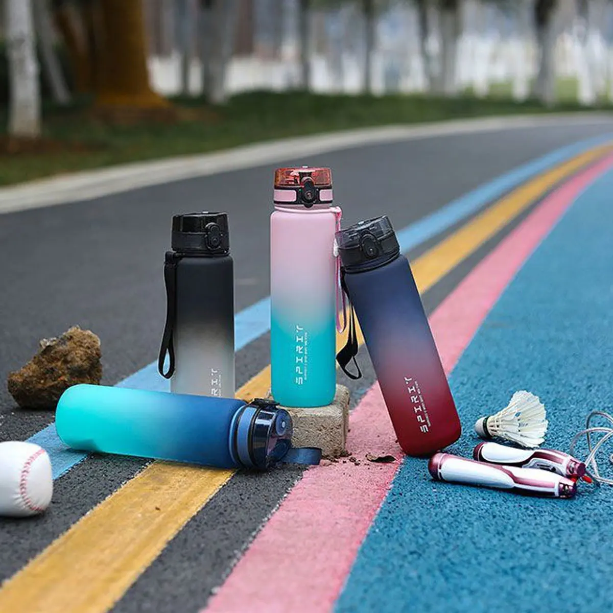 Gradient Water Bottle - 1000ml/600ml/750ml Capacity Outdoor Camping Gym Suitable Holiday Gift Birthday - Image 2
