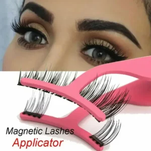 Stainless Steel False Eyelashes Curler, Tweezer Clip Clamp Makeup Tool, 1Pcs Professional Magnetic Eyelashes Extension Applicato
