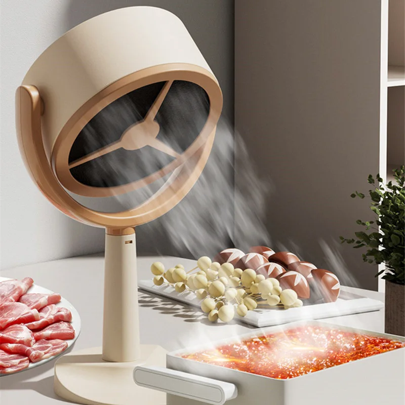 Electric Desktop Range Hood USB Adjustable Angle Portable Mini High Suction Power Exhaust Fan for BBQ Hot Pot Kitchen Appliance
