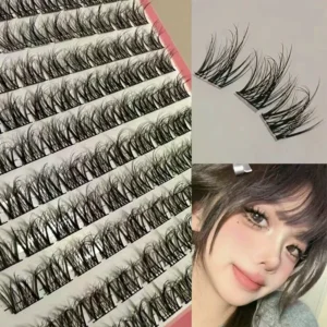 Natural Eye Manga False Eyelashes Cluster Fake Eyelashes Curling Up Long And Thick Lashes Volume Mixed Tray Natural Lashes