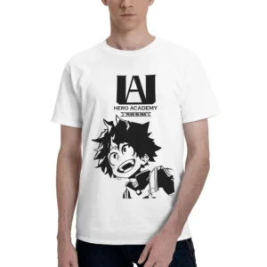 Anime My Hero Academia Plus Ultra Men's T-Shirt Clothes Crazy Tees Short Sleeve fugees 100% Cotton