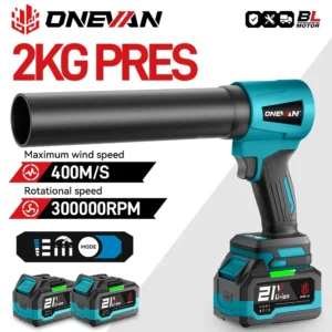 ONEVAN 4000W Brushless Electric Turbo Blower Jet Fan 400M/S 300000RPM Handheld Leaf Dust Blowing Tool For Makita 18V Battery Pin