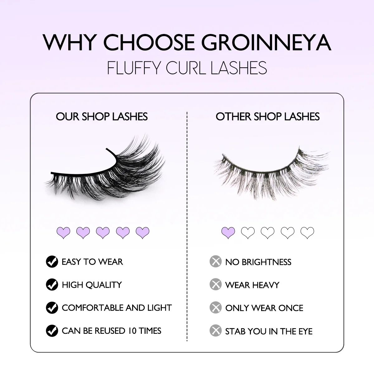 Veltrinay False Eyelashes Wispy Lashes 3D Mink Lashes Fluffy Volume Strip Lashes D Curl Fake Eyelashes Make up - Image 6