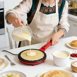 Single-Sided Heating Electric Crepe Maker Household Anti-Scald Handle Non-stick Kitchen Electric Griddle Pancake Machine