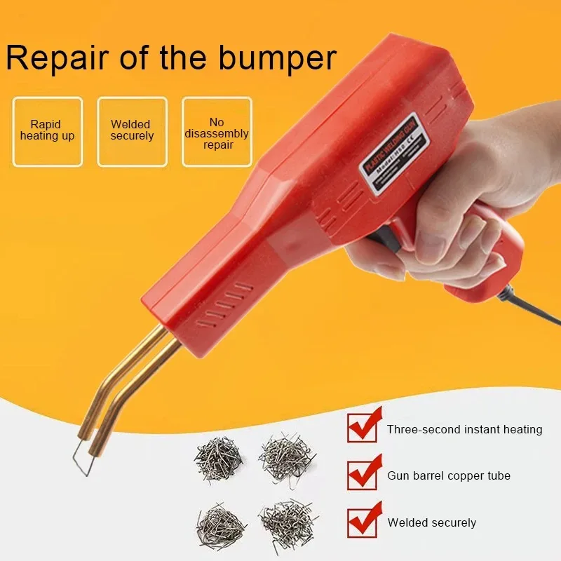 Plastic Welder Hot Nail Gun with 200-800 Nails for Car Bumper PVC Repair Garage Tool Kit Machine Welding - Image 3