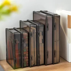 1Pc A4 Document Organizer Box Dust Proof File Storage Solution for Home