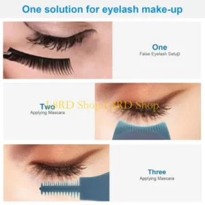 L8RD 3in 1 Mascara Tool Plastic Makeup Eyelashes Shield Applicator Guide Eyelashes Brush