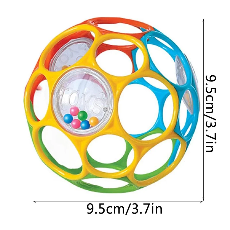 Soft Baby Grasping Ball Rattles with Bell Ball Early Education Educational Sensory Toy Random Color) - Image 3
