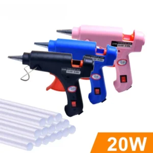 20W Hot Melt Glue Gun DIY Mini Household Industrial Guns Heat Temperature Thermo EU Electric Repair Tool Use 7mm Glue Sticks