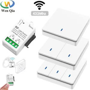 Wireless Smart Switch Light RF 433Mhz 86 Wall Panel Switch with Remote Control Mini Relay Receiver 220V Home Led Light Lamp Fan
