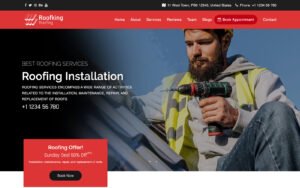 Roofking Roofing Company Responsive Website Template