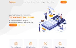 Technoa Software Development Company Responsive Website Template
