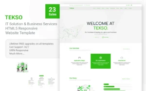 Tekso IT Solutions and Business Services Responsive Landing Page Template